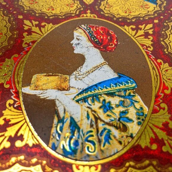 Antique Hostess Fruit Cake Tin 8” Round - Picture 6 of 8